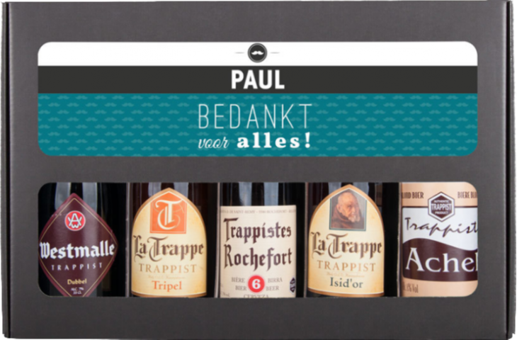 Trappist bierpakket personaliseren